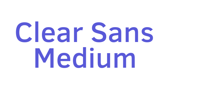 Clear Sans Medium Font