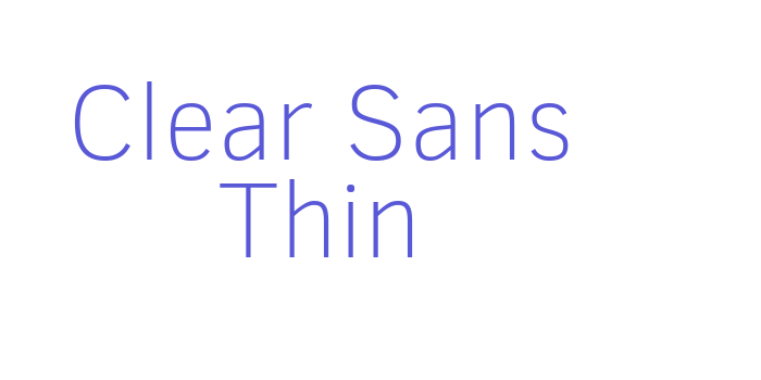 Clear Sans Thin Font