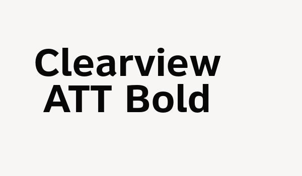 Clearview ATT Bold Font