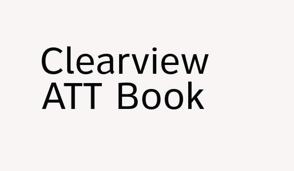 Clearview ATT Book Font