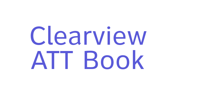 Clearview ATT Book Font Download