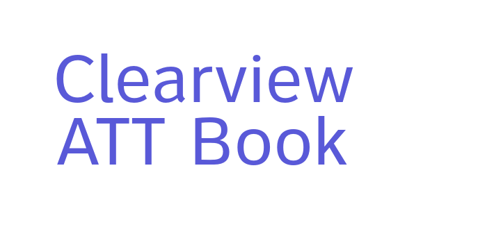 Clearview ATT Book Font