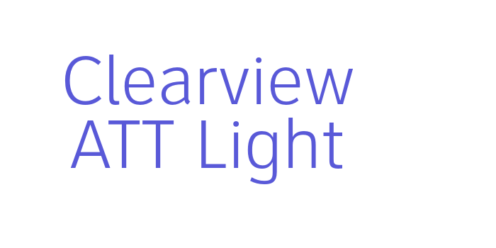 Clearview ATT Light Font