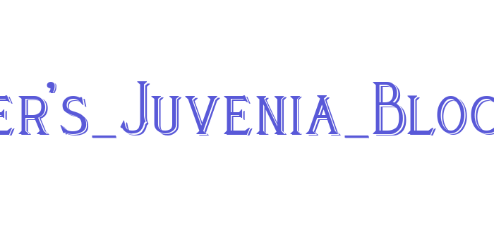 Cleaver’s_Juvenia_Blocked Font Download