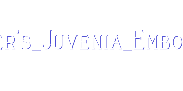 Cleaver’s_Juvenia_Embossed Font Download