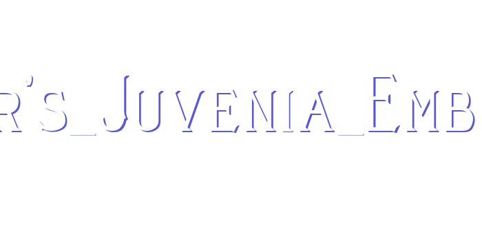 Cleaver’s_Juvenia_Embossed Font