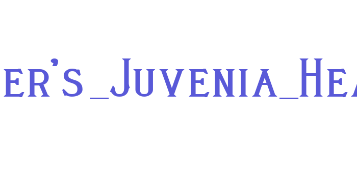 Cleaver’s_Juvenia_Heavy Font Download