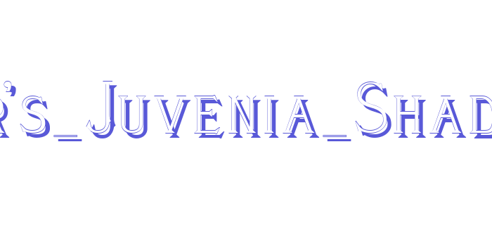 Cleaver’s_Juvenia_Shadowed Font Download