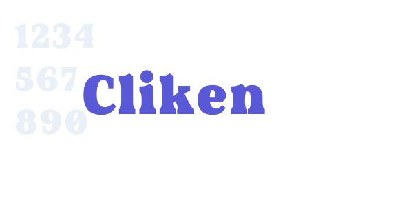 Cliken font free