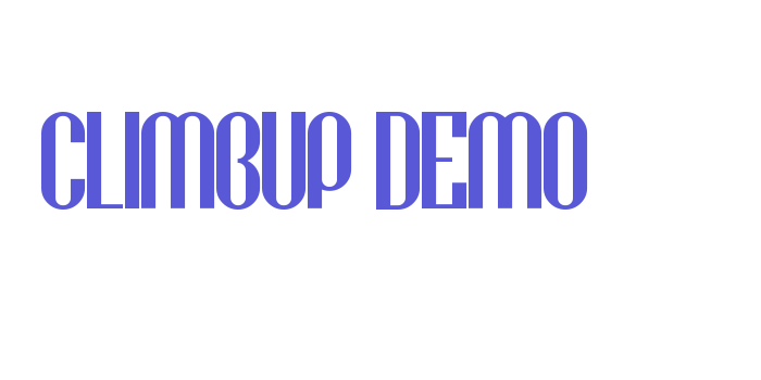 Climbup Demo Font