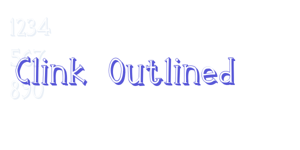 Clink Outlined font