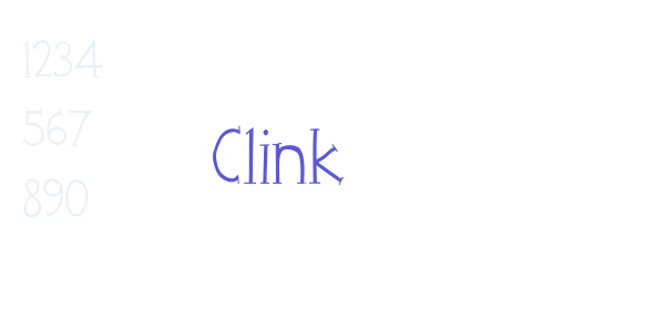 Clink font