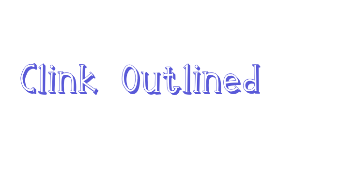 Clink Outlined Font Download