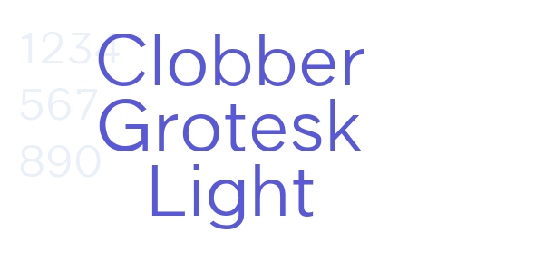 Clobber Grotesk Light font free