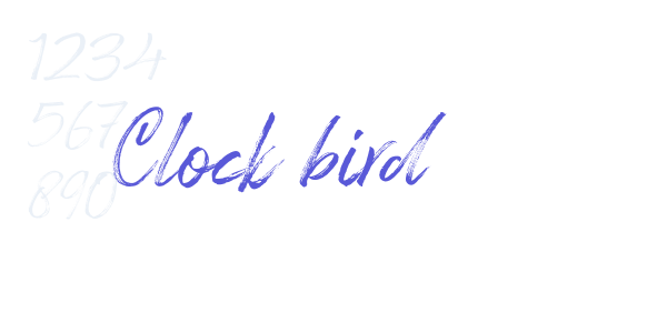 Clock bird font