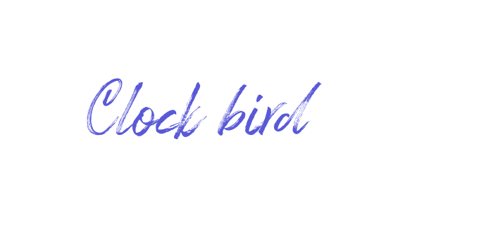 Clock bird Font Download