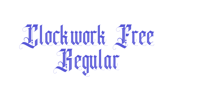 Clockwork Free Regular Font Download