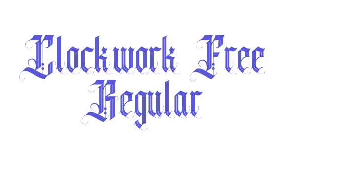 Clockwork Free Regular Font