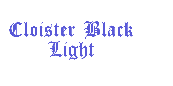 Cloister Black Light Font Download