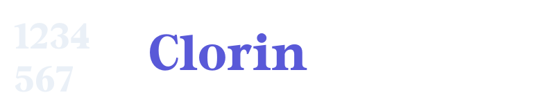 Clorin-related font