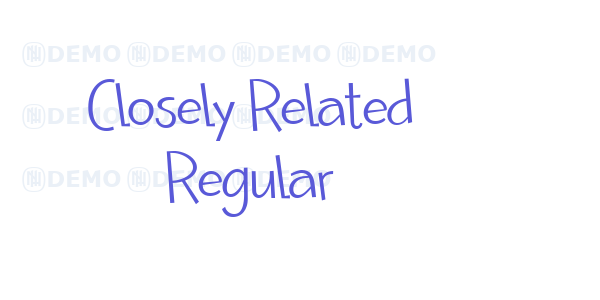 Closely Related Regular font free