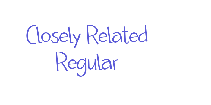 Closely Related Regular Font