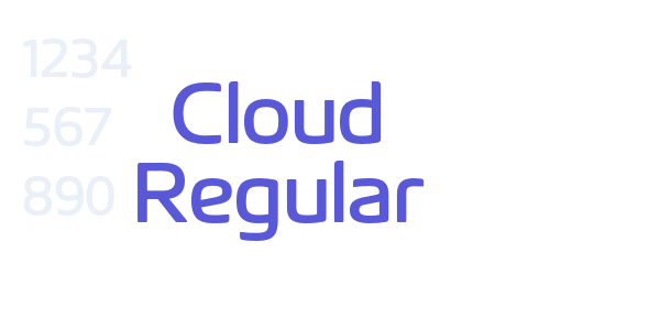 Cloud Regular font free