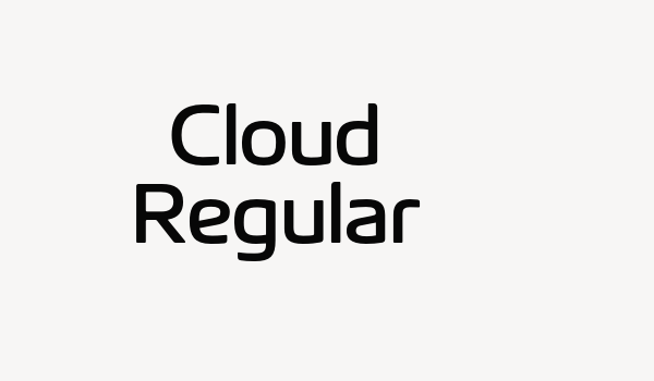 Cloud Regular Font