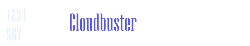 Cloudbuster-related font