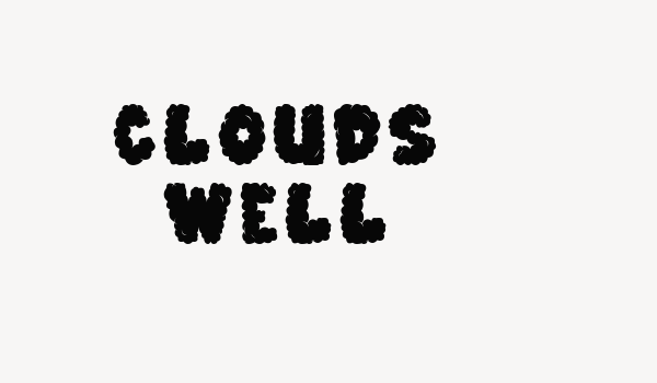 Clouds well Font