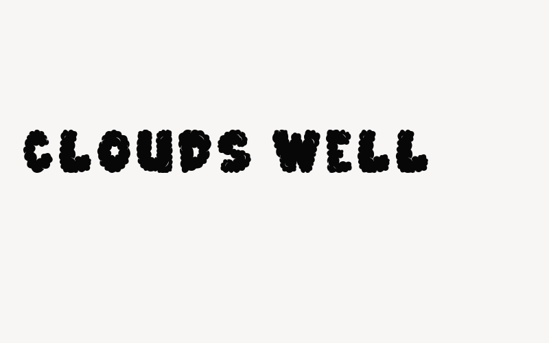 Clouds well Font