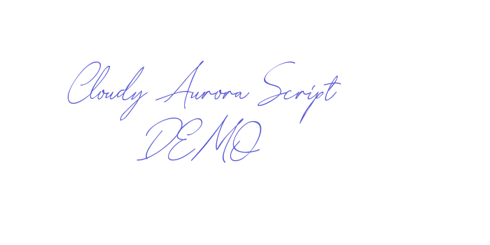 Cloudy Aurora Script DEMO Font Download