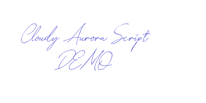 Cloudy Aurora Script DEMO Font