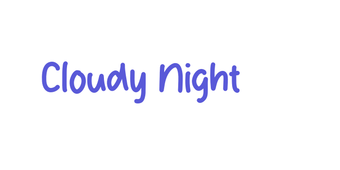 Cloudy Night Font Download