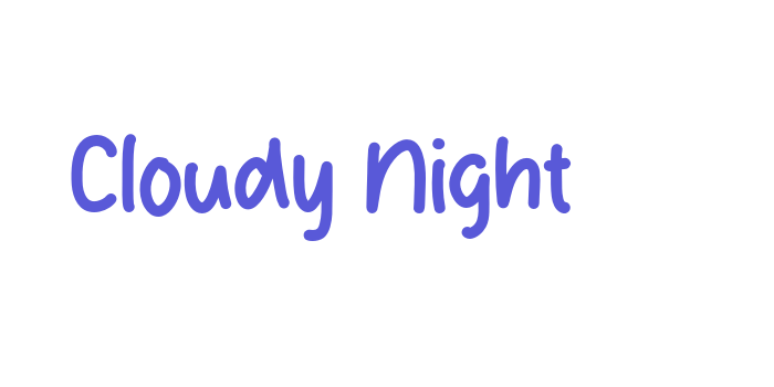 Cloudy Night Font