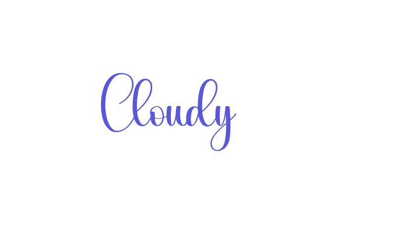 Cloudy Font