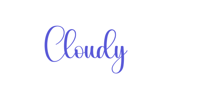 Cloudy Font