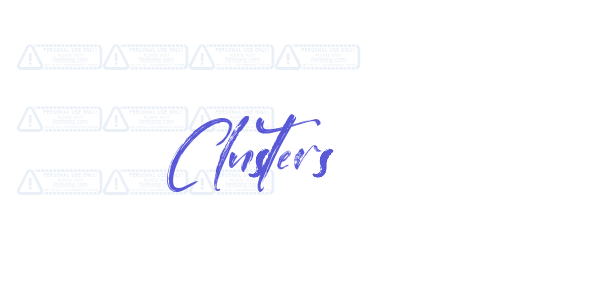 Clusters font