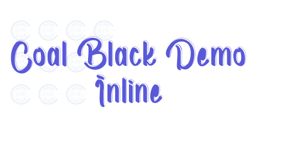 Coal Black Demo Inline font free