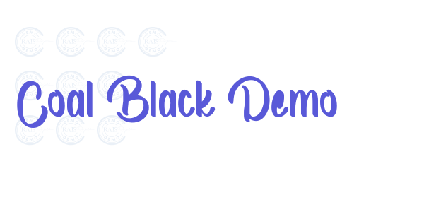 Coal Black Demo font free