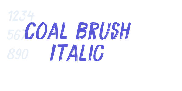 Coal Brush Italic font free