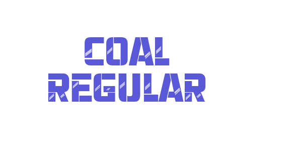 Coal Regular font free