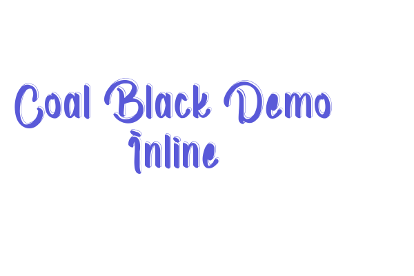 Coal Black Demo Inline Font