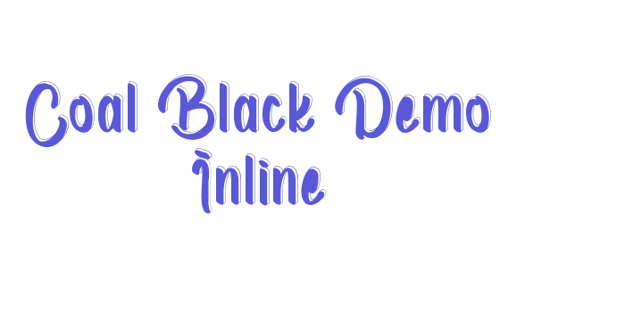 Coal Black Demo Inline Font Download