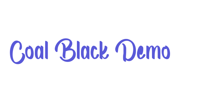 Coal Black Demo Font Download