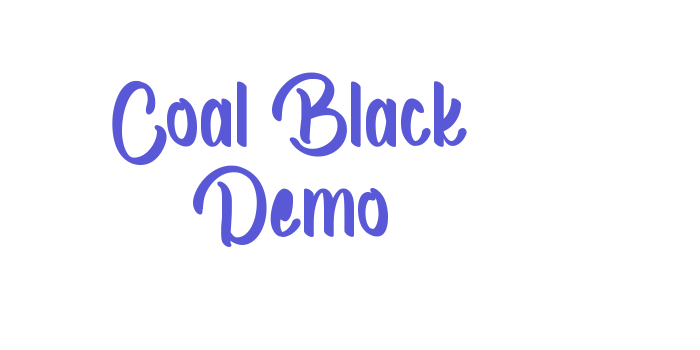 Coal Black Demo Font