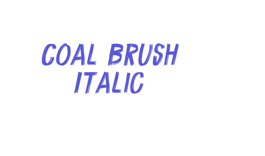 Coal Brush Italic Font