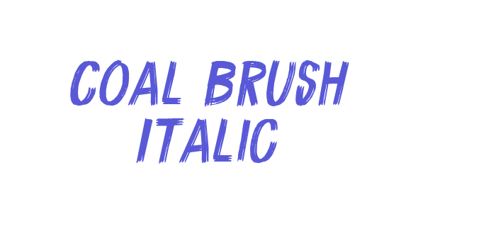 Coal Brush Italic Font Download