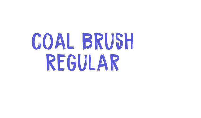 Coal Brush Regular Font