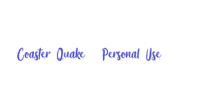 Coaster Quake – Personal Use Font Download